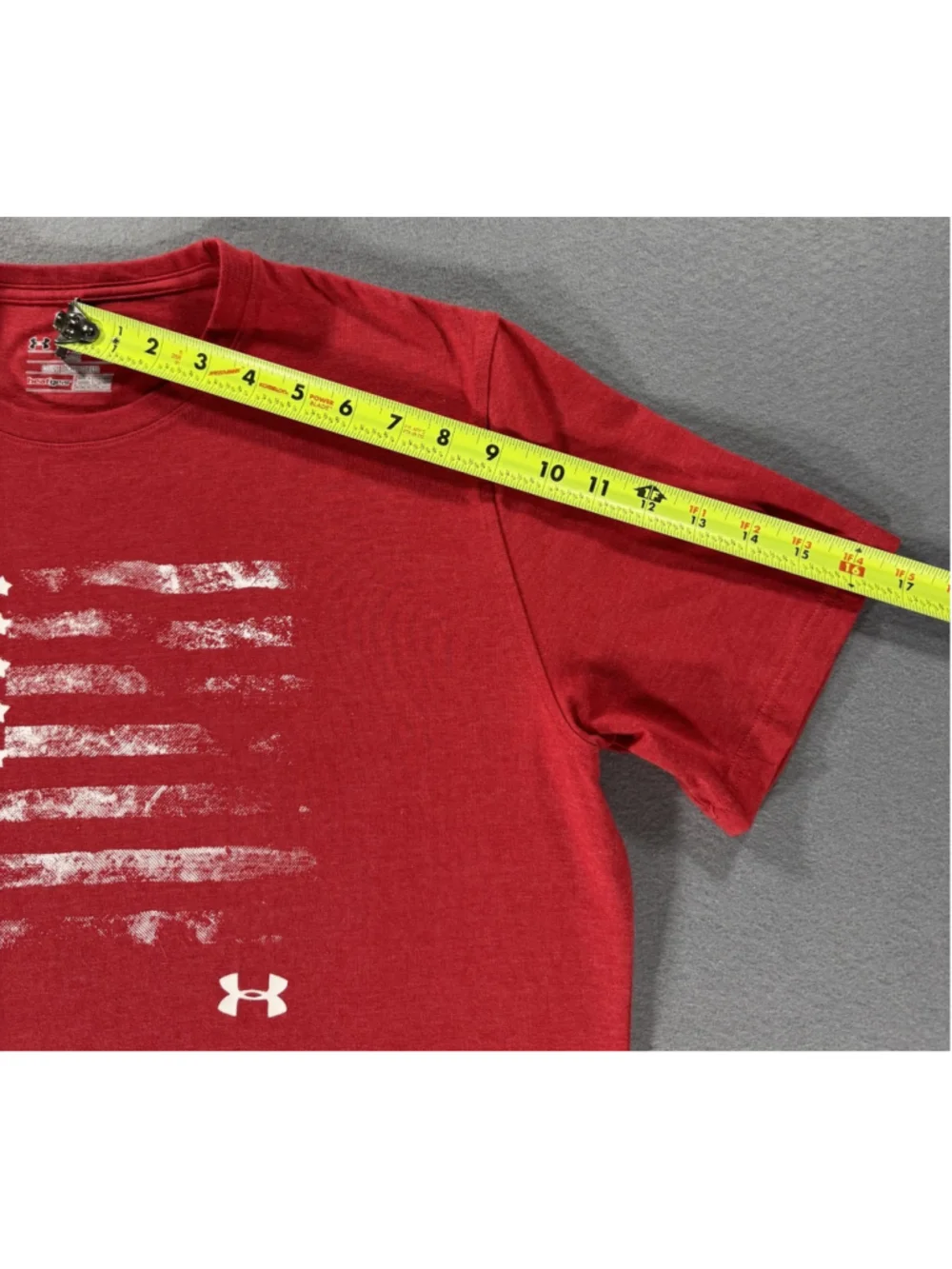 Under Armour Charged Graphic T Shirt US Flag Medium